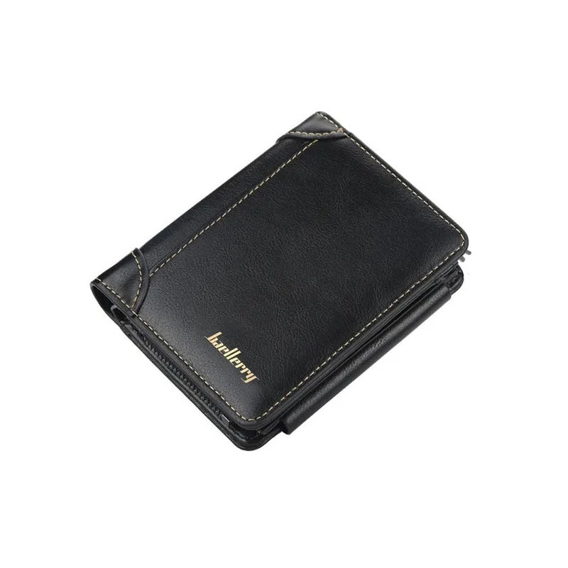 Wallets For Men's Short Multi-Card Slots Three-fold Zipper Coin Pocket Wallet Fashion Thin Card Bag  Christmas Give Gifts To Men On Valentine's Day