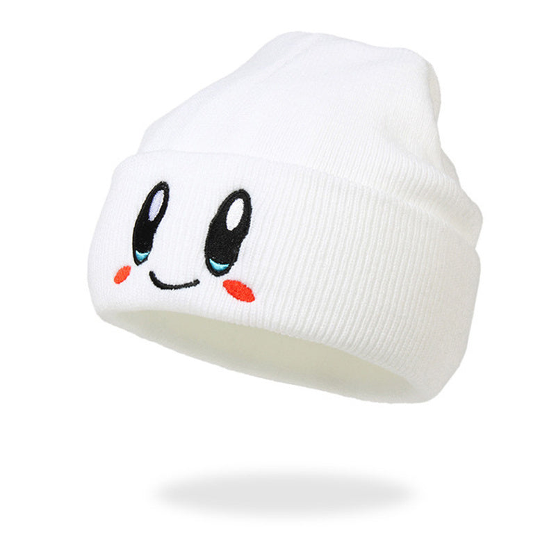Cartoon Embroidery Cute Beanie Hat Trendy Bright Candy Color Knit Hat Warm Skull Cap For Women Men Christmas Gifts