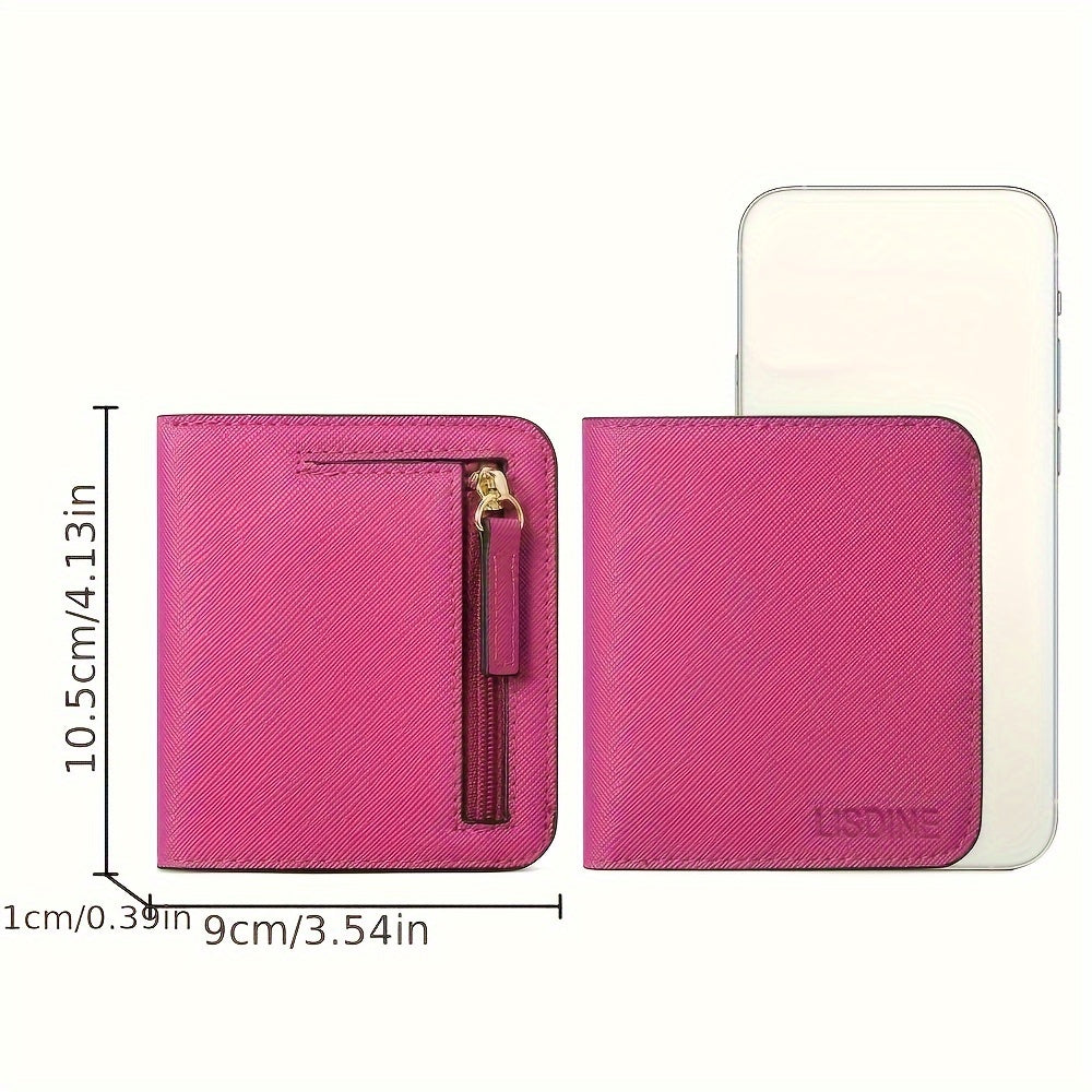 Fashions Bifold Credit Card Wallet, Multi Slots Credit Card Holder, PU Leather Coin Purse With ID Window
