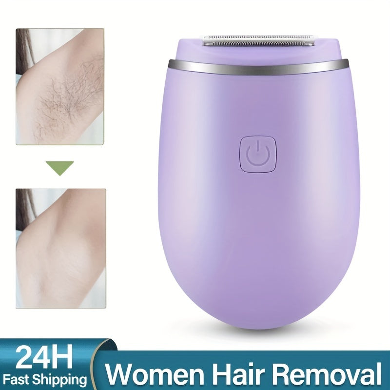 Portable USB Rechargeable Women's Hair Remover - Convenient & Gentle Shaving for Chin, Bikini, Arms, Legs, and Body