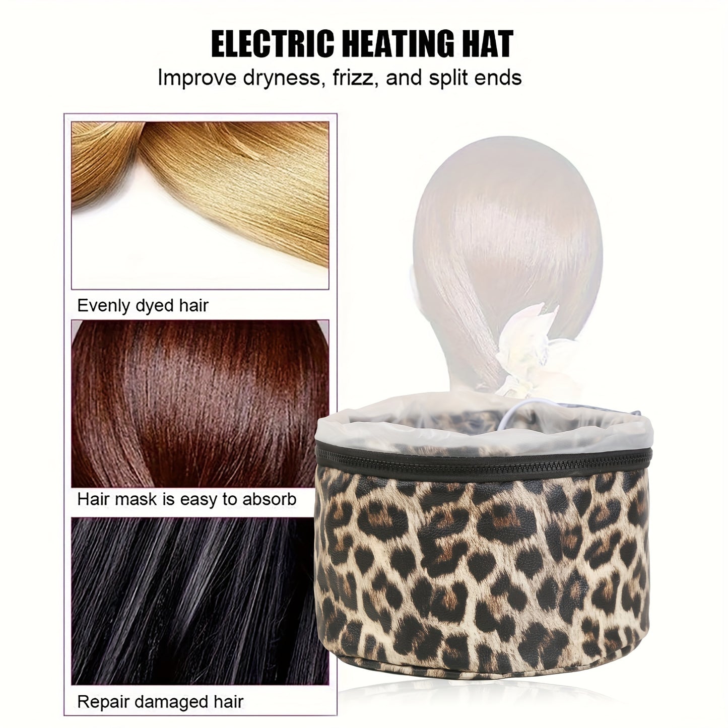 Deep Conditioning Heat Cap Adjustable Heating Cap SPA Beauty Hair Steamer Thermal Heat Cap