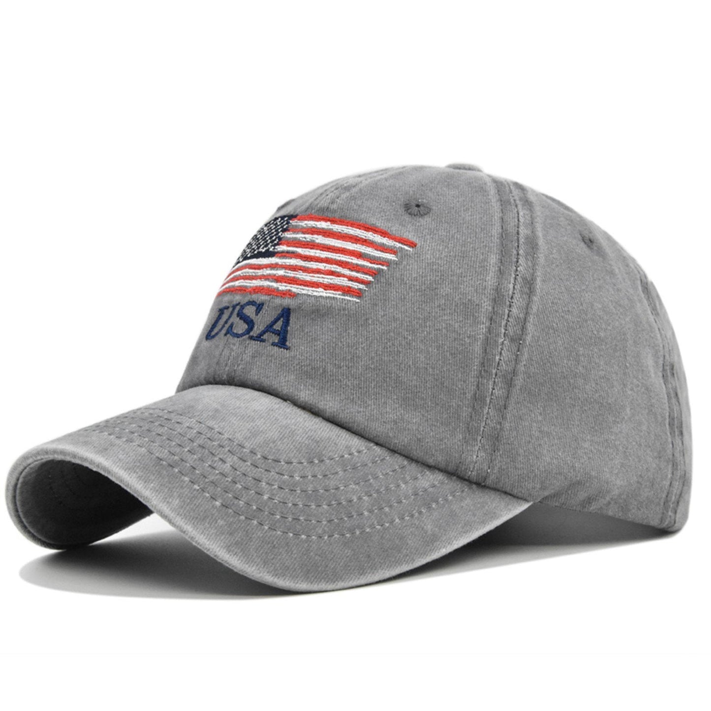 Vintage Baseball Hats For Men American Flag Patch Breathable Mesh Classic Baseball Caps Adjust Cotton Running Ball Hats