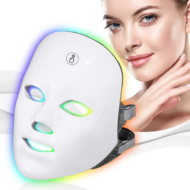 7 Colors Wireless Led Face Mask Therapy Photon USB Recharge Facial Mask For Resisting Aging Skin Rejuvenation Skin Care Beauty Device