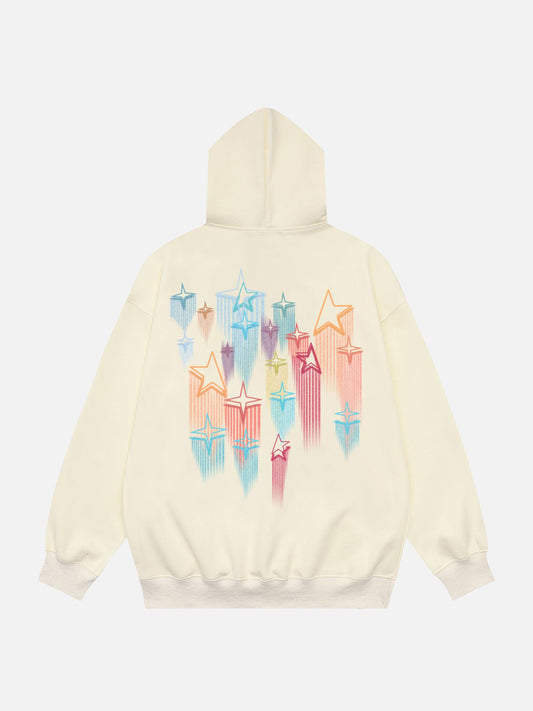 Aabtb Eden Star Embroidery Graffiti Hoodie Men's and women's models retro casual sports couple