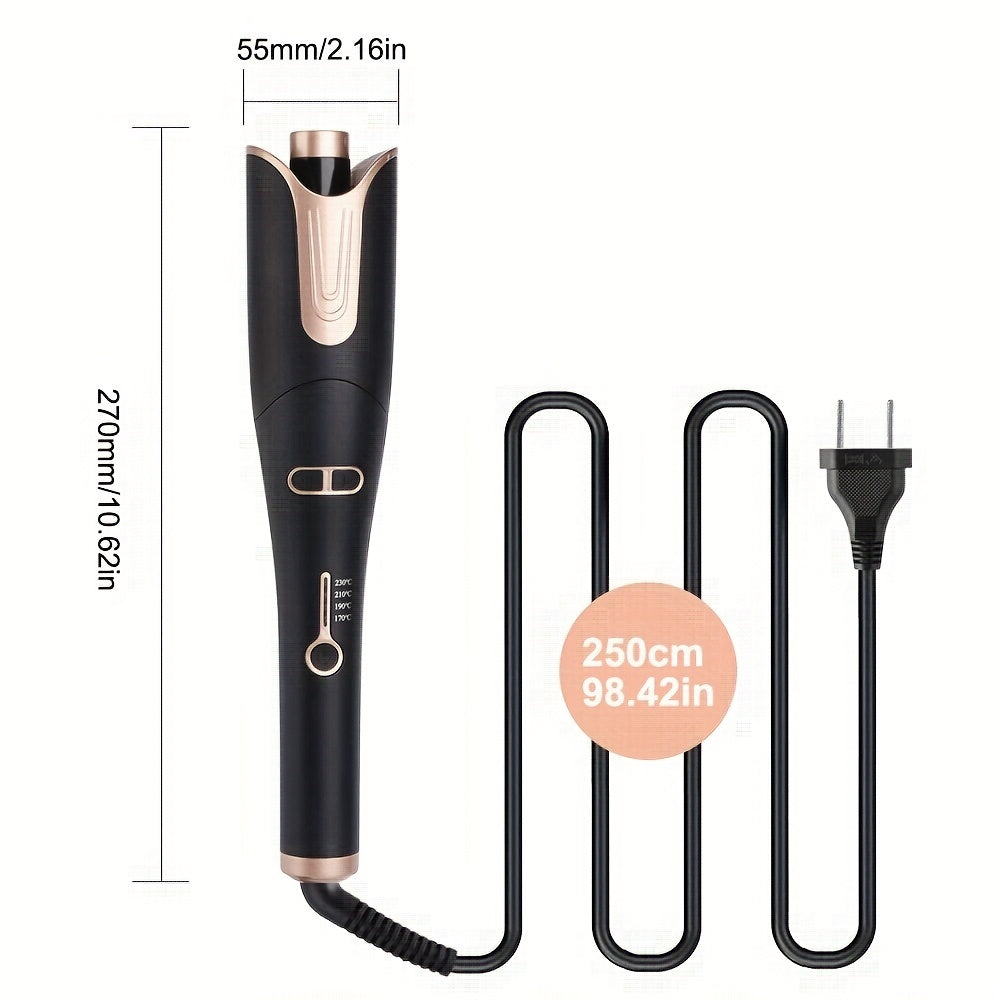 Lomotec 2024 New Lescolton Automatic Curling Iron - Large Curls, Innovative Auto Curling for All Ages - Fast Heating, Long-Lasting Hairstyle (Black)