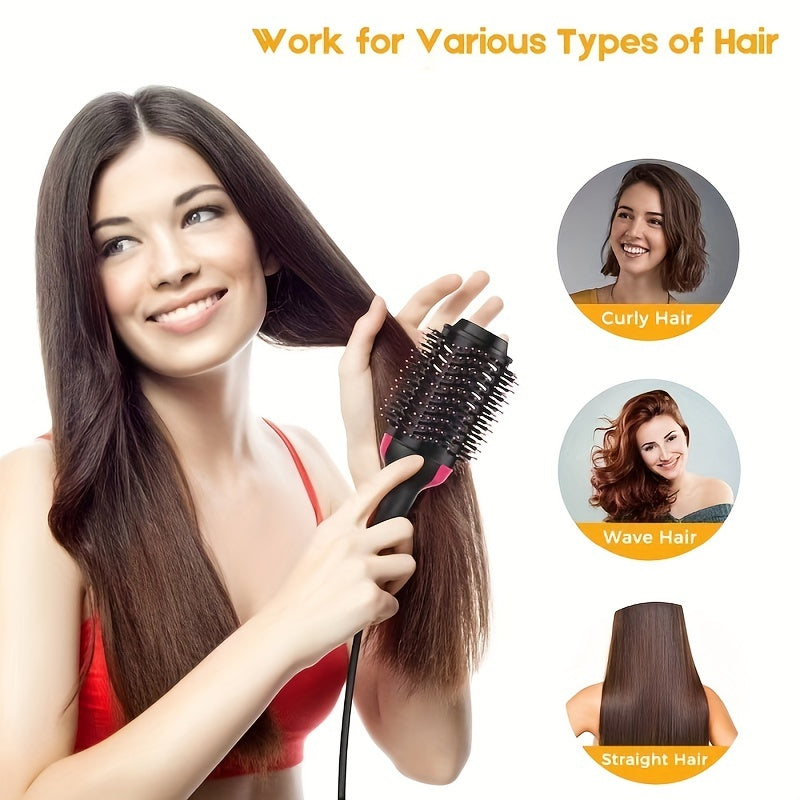 2-in-1 Multifunctional Hair Drying And Styling Comb - Wet/Dry Hot Air, Straightens And Curls, Perfect For Home Use