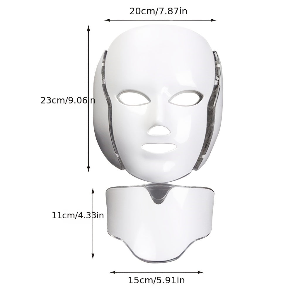 Colorful LED Beauty Mask 7 Colors LED Facial Mask With Neck LED Light Mask Skin care Beauty Device Face Massager
