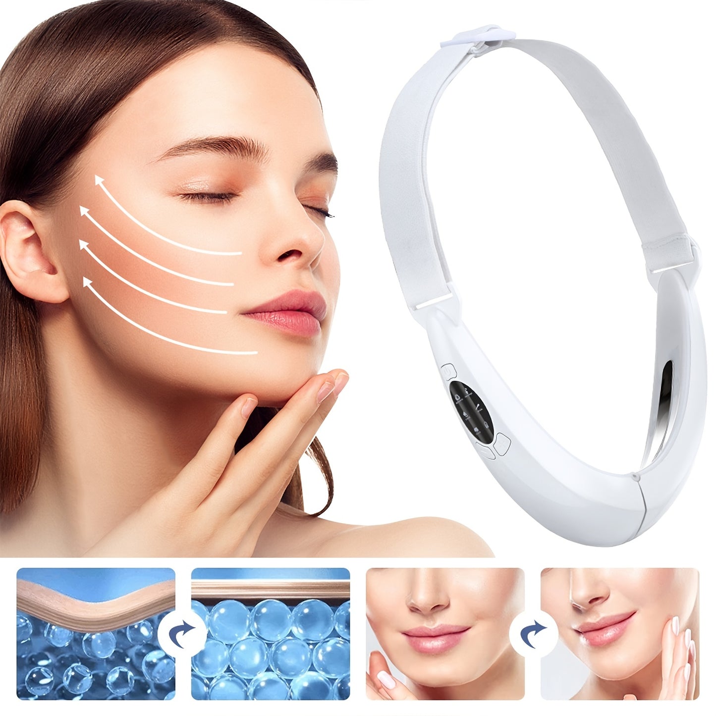 Lomotec 2024 New Double Chin Massager - Remote Control Intelligent Face Massager with 5 Modes