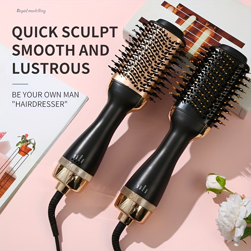 3-in-1 Hot Air Styling Comb - Straighten, Curl & Dry Your Hair In One Step，Mother's Day Gift, Valentine's Day Gift, New Year Gift