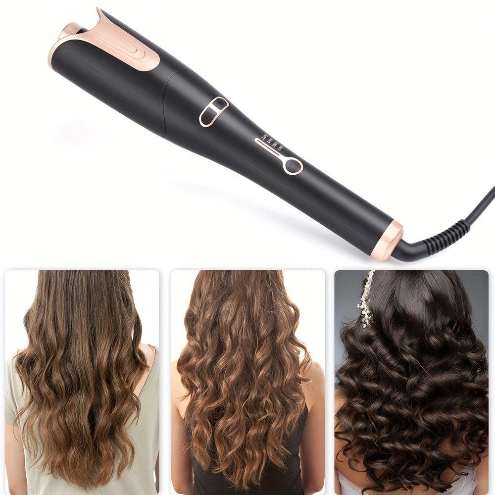 Lomotec 2024 New Lescolton Automatic Curling Iron - Large Curls, Innovative Auto Curling for All Ages - Fast Heating, Long-Lasting Hairstyle (Black)