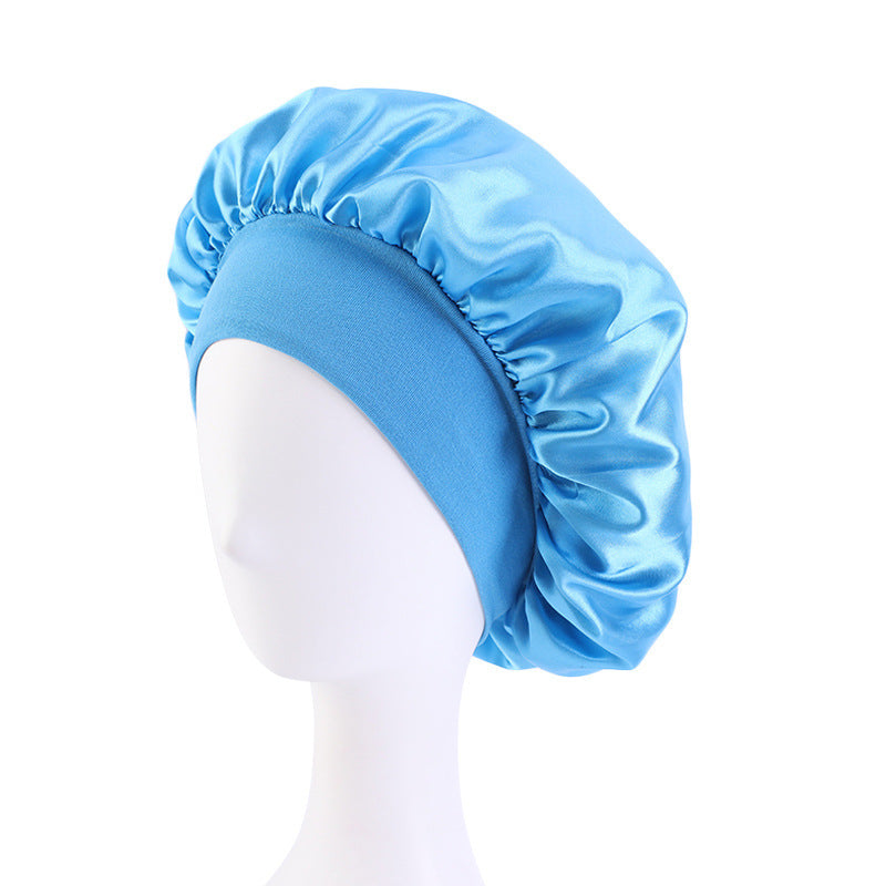 Silk Bonnet Satin Bonnet Hair Bonnets For Curly Hair Sleeping For Bonnets For Women Satin Sleep Cap Silk Bonnet With Elastic Soft Band Big Bonnet 1pc