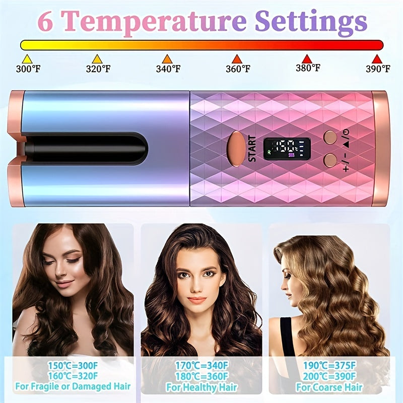 Lomotec 2024 New Rechargeable Cordless Hair Curler - Effortlessly Style Your Hair