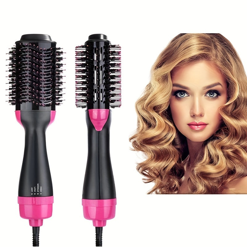 2-in-1 Multifunctional Hair Drying And Styling Comb - Wet/Dry Hot Air, Straightens And Curls, Perfect For Home Use