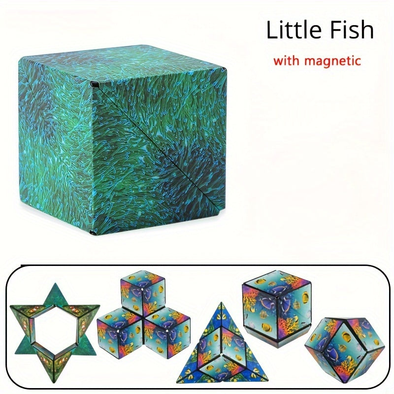 1 Three-dimensional Variety Magic Cube Shashibo Cube Anti Stress Toy Geometry Infinite Magnetic Transform Cube Christmas Gifts