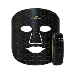 Hot selling products 2023 Led Light Therapy Electric Face Mask Black Beauty Skin Care 7 Colors Silicone Facial Mask Device