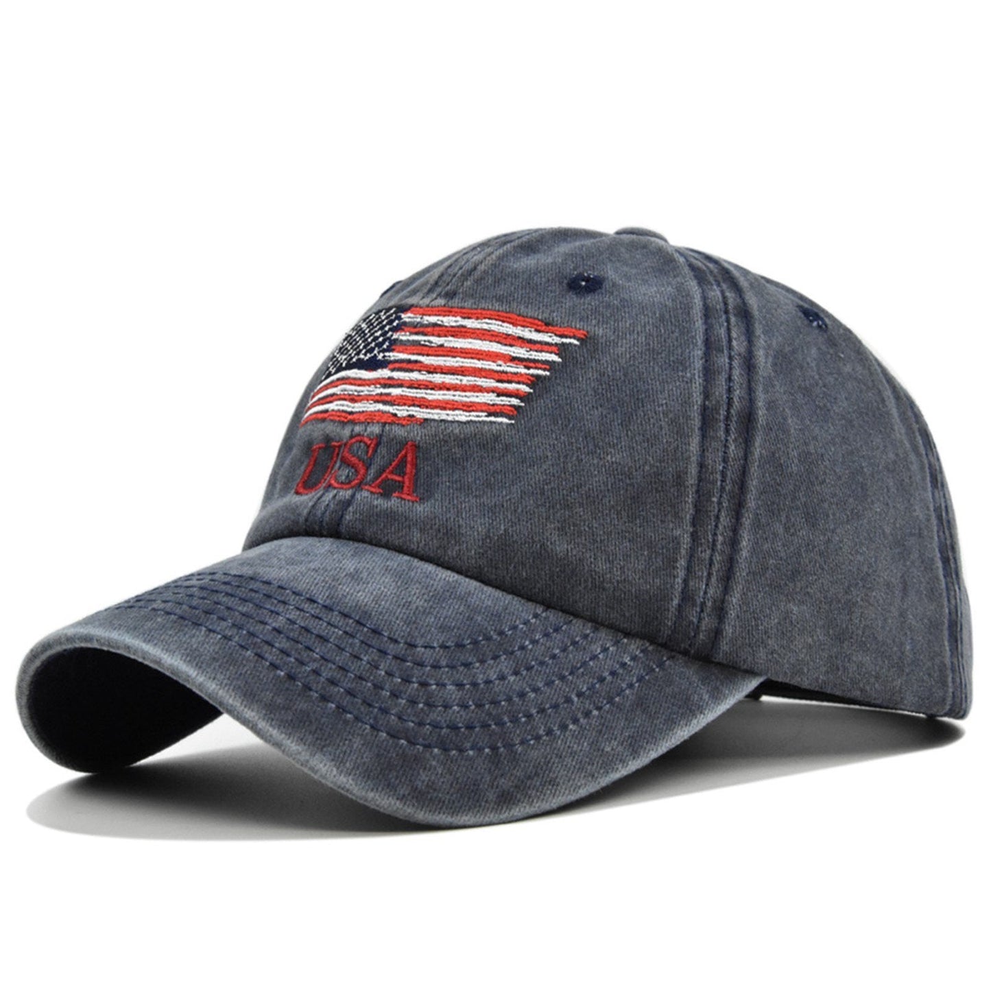 Vintage Baseball Hats For Men American Flag Patch Breathable Mesh Classic Baseball Caps Adjust Cotton Running Ball Hats