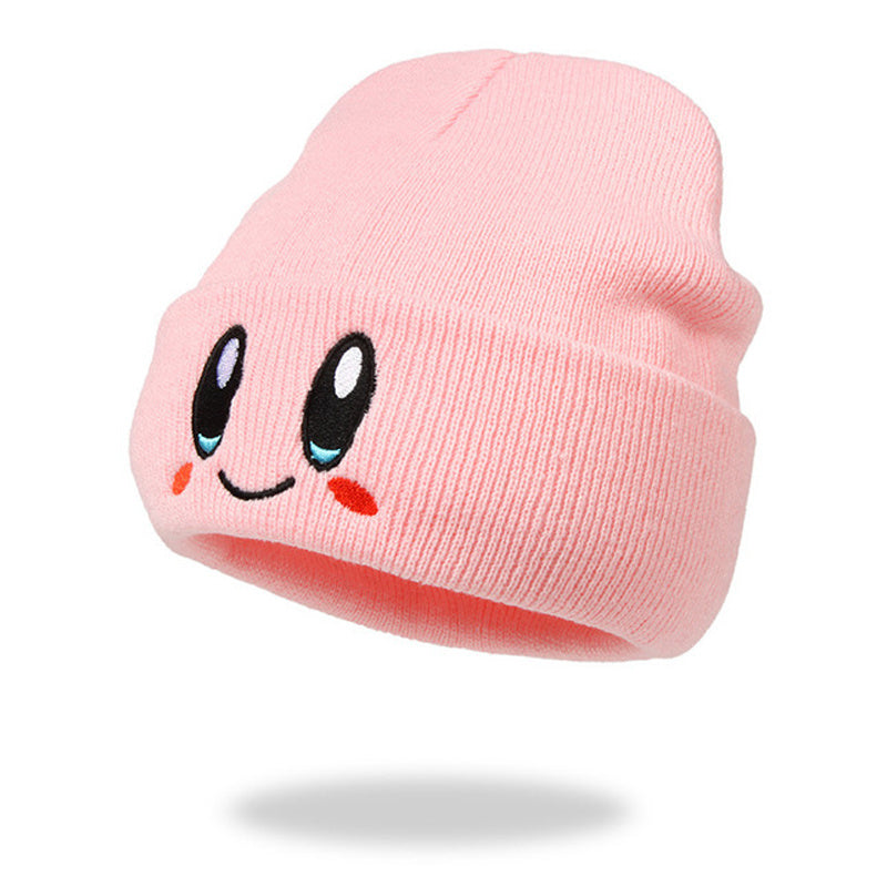 Cartoon Embroidery Cute Beanie Hat Trendy Bright Candy Color Knit Hat Warm Skull Cap For Women Men Christmas Gifts