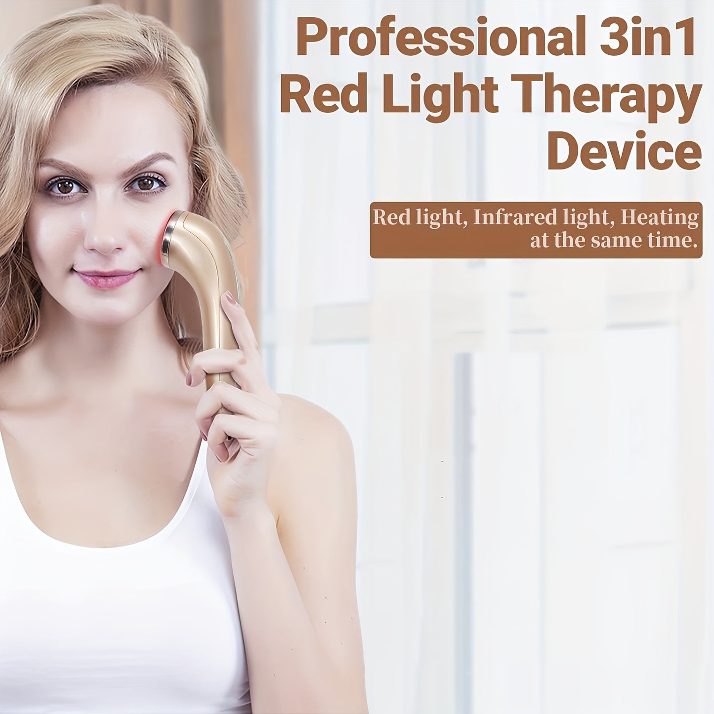 Facial Red Light Therapy LED Facial Skin Care Machine Red Light Therapy Home Beauty Instrument