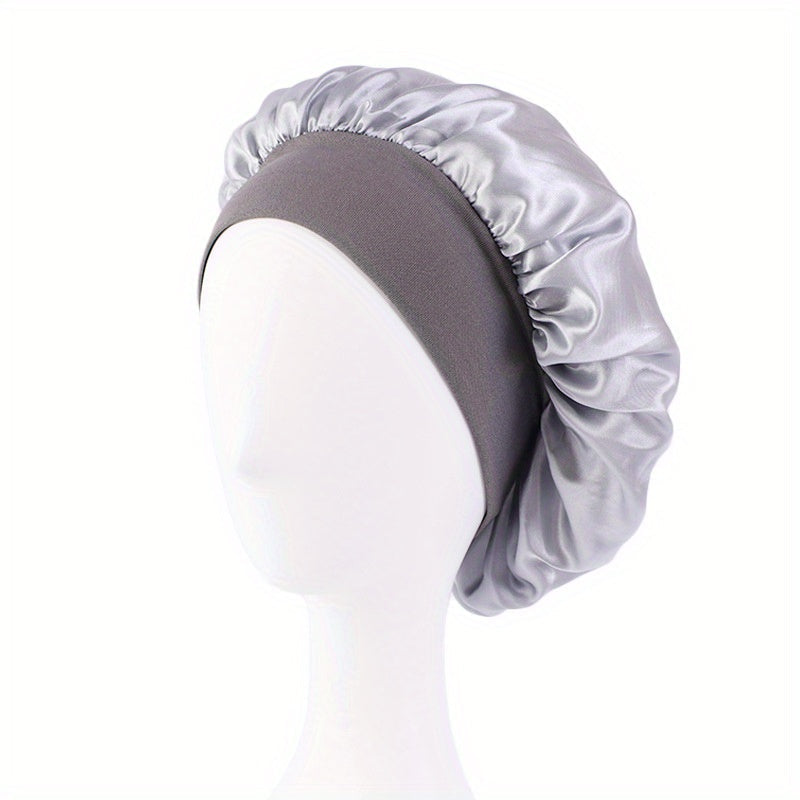 Silk Bonnet Satin Bonnet Hair Bonnets For Curly Hair Sleeping For Bonnets For Women Satin Sleep Cap Silk Bonnet With Elastic Soft Band Big Bonnet 1pc